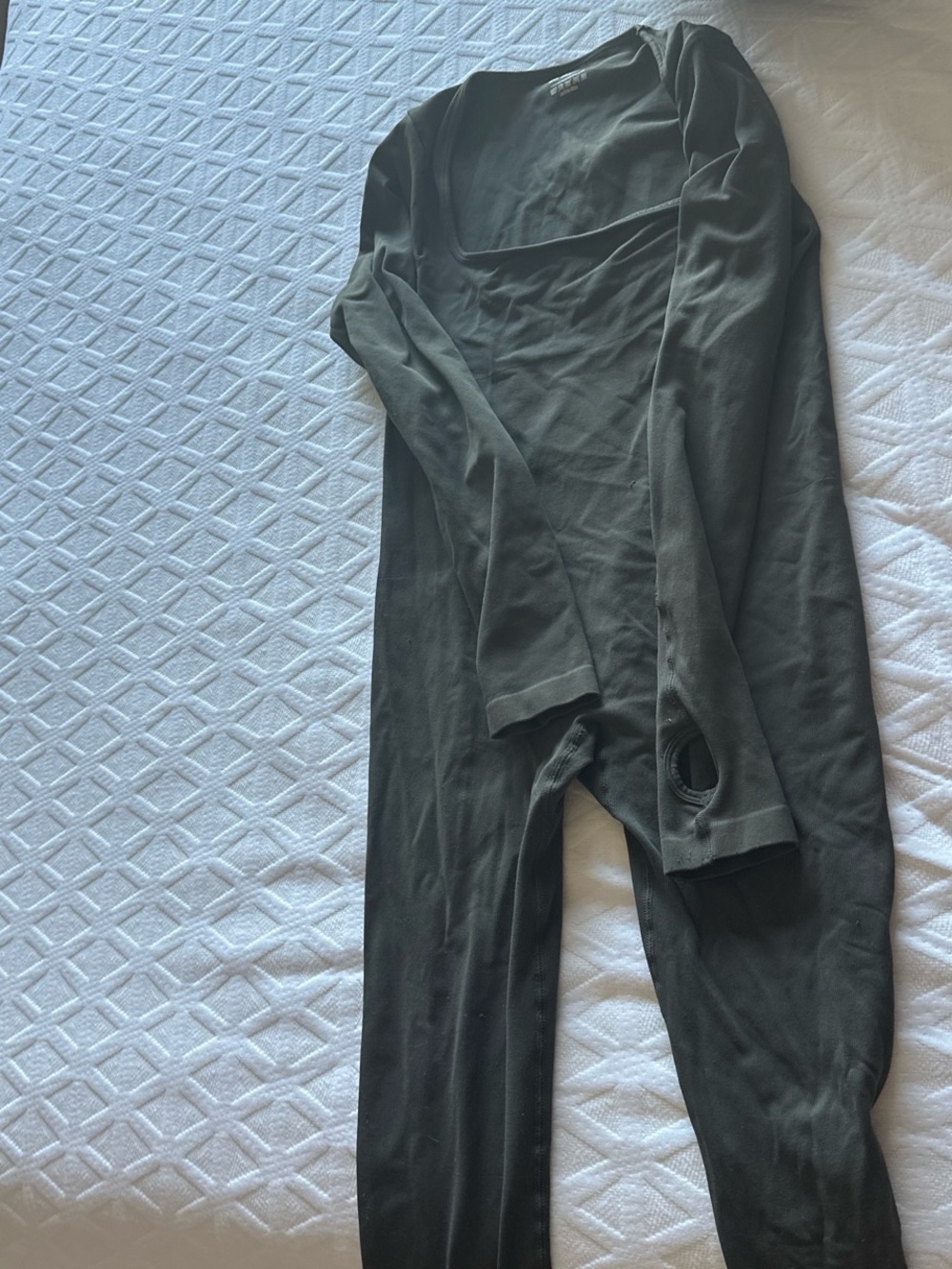Women’s Long-Sleeve Grey Jumpsuit